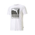 T-shirt bianca con stampa Puma Cat Box, Abbigliamento Sport, SKU a722000086, Immagine 0